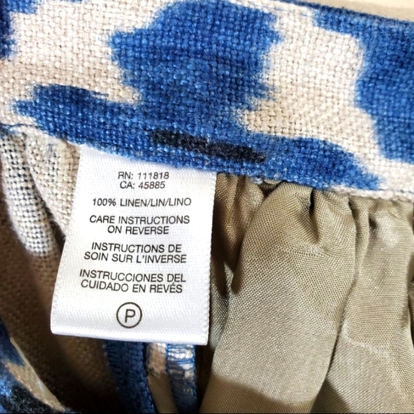 MICHAEL KORS BLUE LINEN A-LINE SHIRT PETITE SIZE 4 EUC - Picture 3 of 7